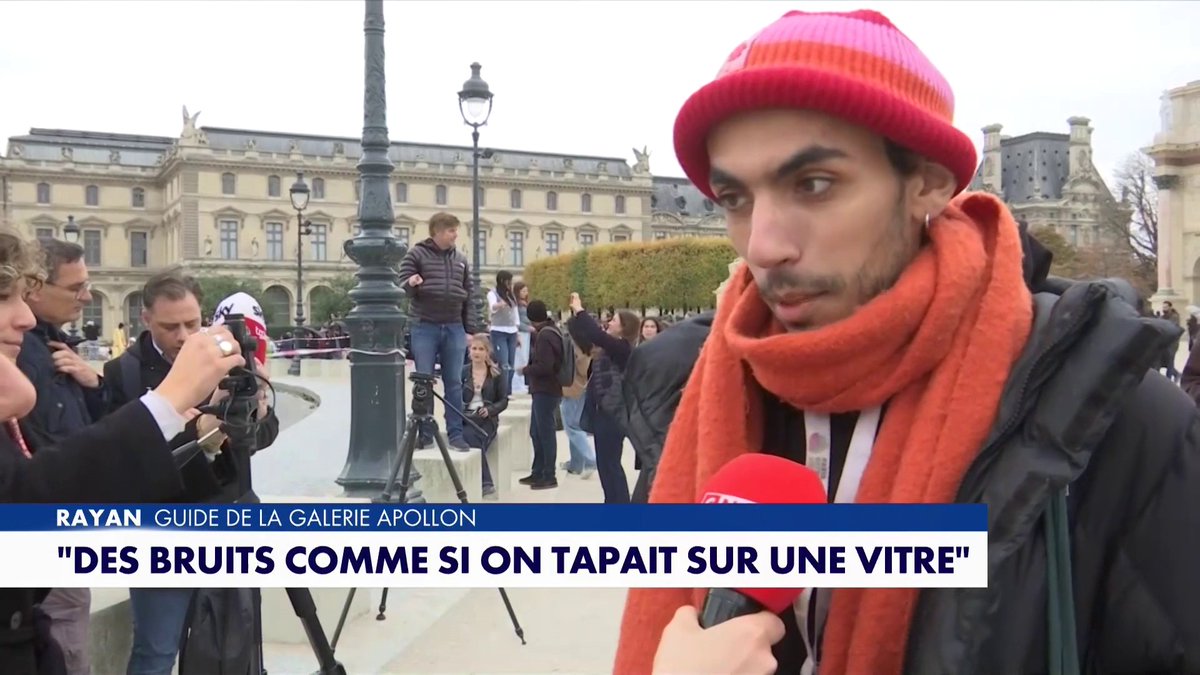🇫🇷💎 FLASH | « On a entendu trois ou quatre gros bruits. » Témoignage d’un guide de la galerie Apollon du musée du Louvre, présent dans le musée lors du cambriolage.