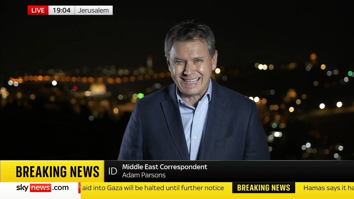 BREAKING: Israel halts aid into Gaza until further notice. Sky's Adam Parsons reports. 📺 Sky 501, Virgin 602, Freeview 233 and YouTube