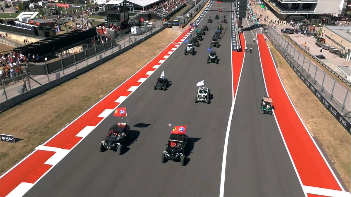 The charge up to Turn 1! (Slightly slower than the race 😉) #F1 #USGP