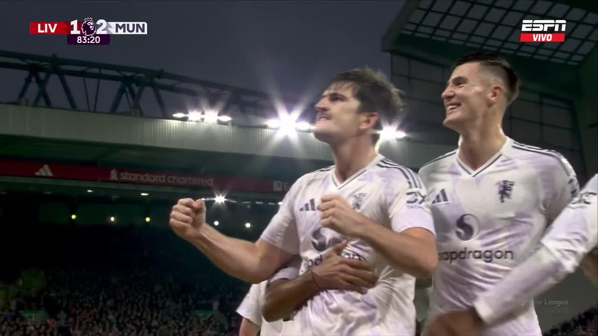 🥶🏴 HARRY MAGUIRE PARA EL 2-1 DEL MANCHESTER UNITED EN ANFIELD.
