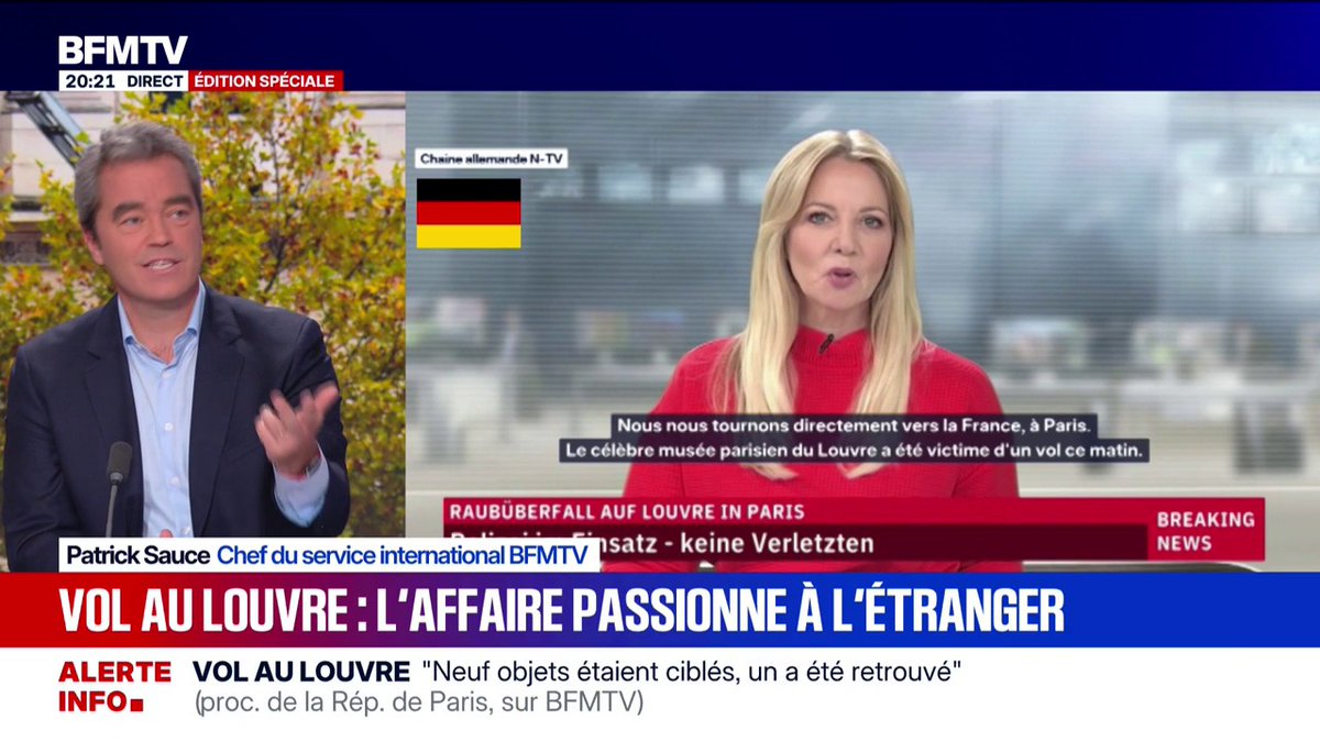 Cambriolage au Louvre: le vol a suscité l'intérêt des médias à l'étranger