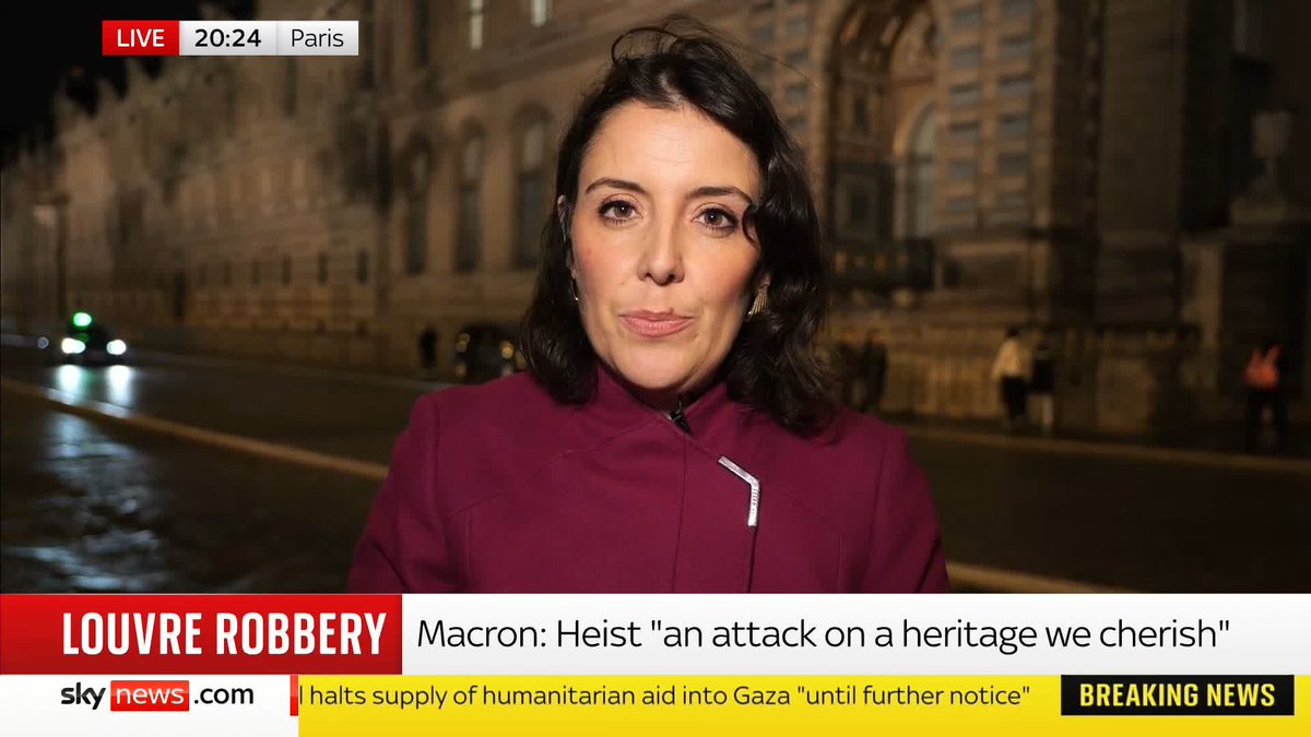 President Macron says the robbery at the Louvre is 'an attack on a heritage we cherish.' Sky's Siobhán Robbins Sky reports from Paris. 📺 Sky 501, Virgin 602, Freeview 233 and YouTube