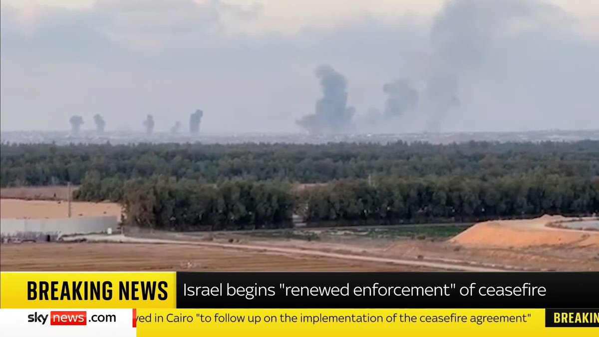 BREAKING: Israel begins 'renewed enforcement' of ceasefire 📺 Sky 501, Virgin 602, Freeview 233 and YouTube