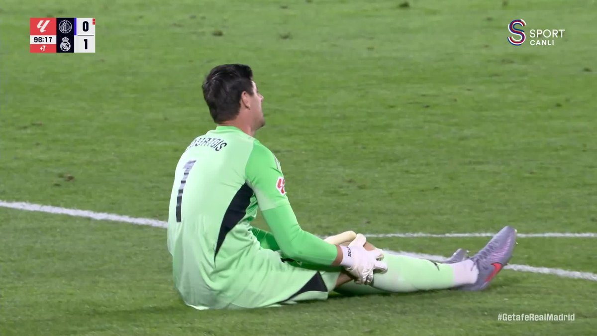 9 kişilik Getafe gole çok yaklaştı, Thibaut Courtois izin vermedi ❌
