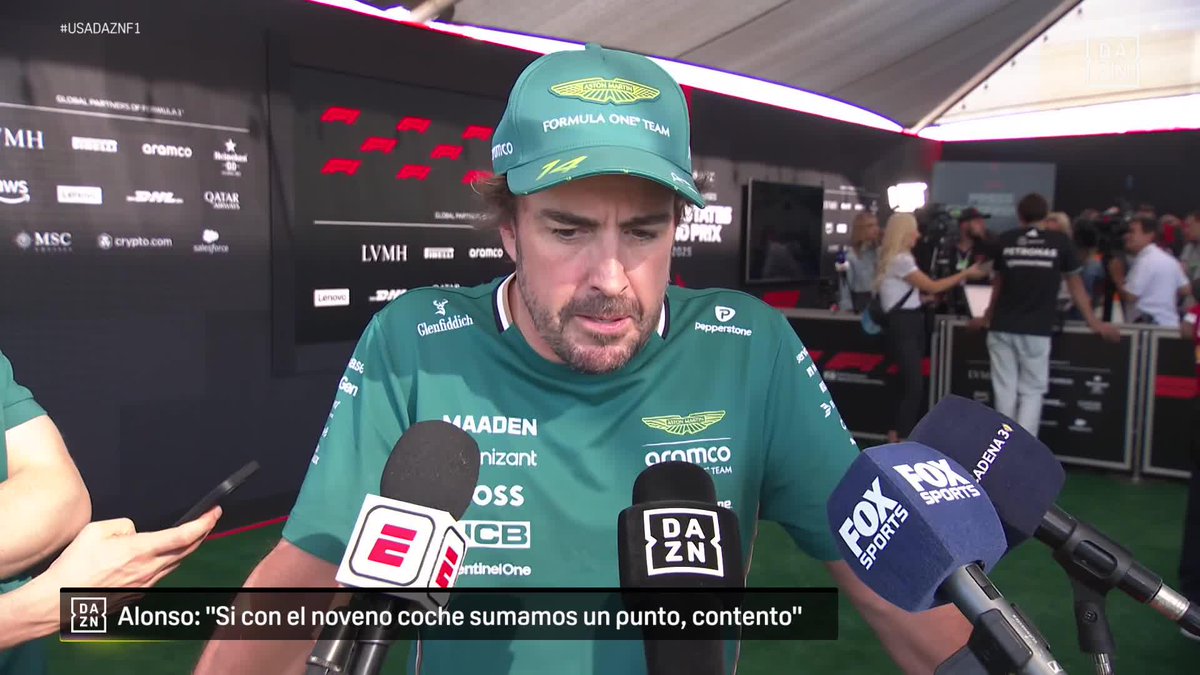 🗣️ Fernando Alonso: "Con el noveno coche he sumado un punto, estoy contento" #USADAZNF1 🇺🇸