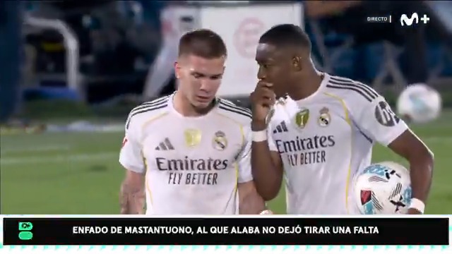 Cuestión de galones. El enfado de Mastantuono al no tirar una falta. #DeportePlus
