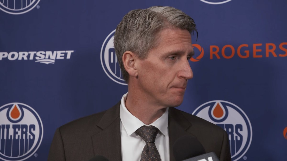 "Just finding a little more consistency, being able to play more together." Coach Knoblauch provides closing remarks as the #Oilers drop a 4-2 decision in Detroit. Enterprise | #LetsGoOilers
