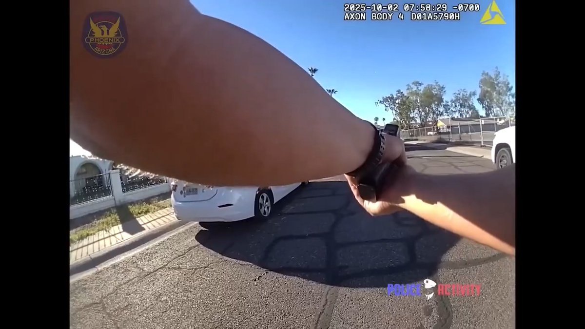 Phoenix police respond to a call about a man with a knife. Man with the knife runs out into the street. Officer with a Gen5 Glock opens fire and misses multiple times. Another officer uses his 40mm launcher and impacts the man with a knife in the chest. 3rd officer with a Smith & Wesson M&P9 wearing a RMR LED red dot and Modlite WML engages at distance and kills the man with the knife. Looking forward to the comments on this one 😎⬇️ #CityLife #phoenix #police #knife #BabyDaddy #cops #glock #smithandwesson #trijicon #modlite #FAFO #urban