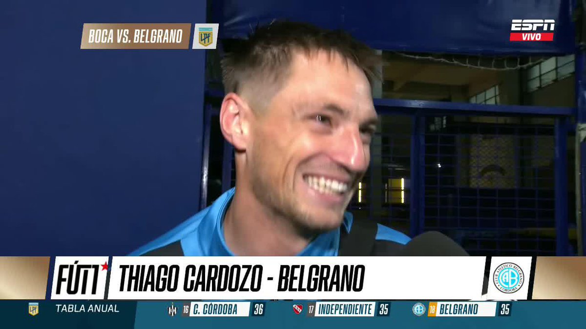 “¿Campeón del mundo? Bueno, y yo soy URUGUAYO, no es que me importa”. Thiago Cardozo, arquero de Belgrano, sobre su cruce con Leandro Paredes. ⚠️🇺🇾