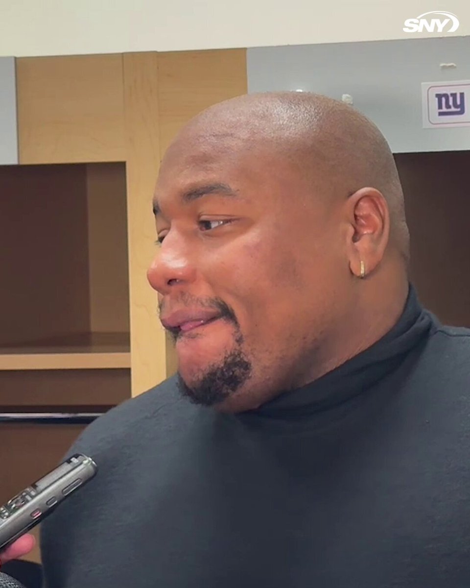 Dexter Lawrence was asked if he would've liked for the Giants to have brought more pressure at the end of the game: