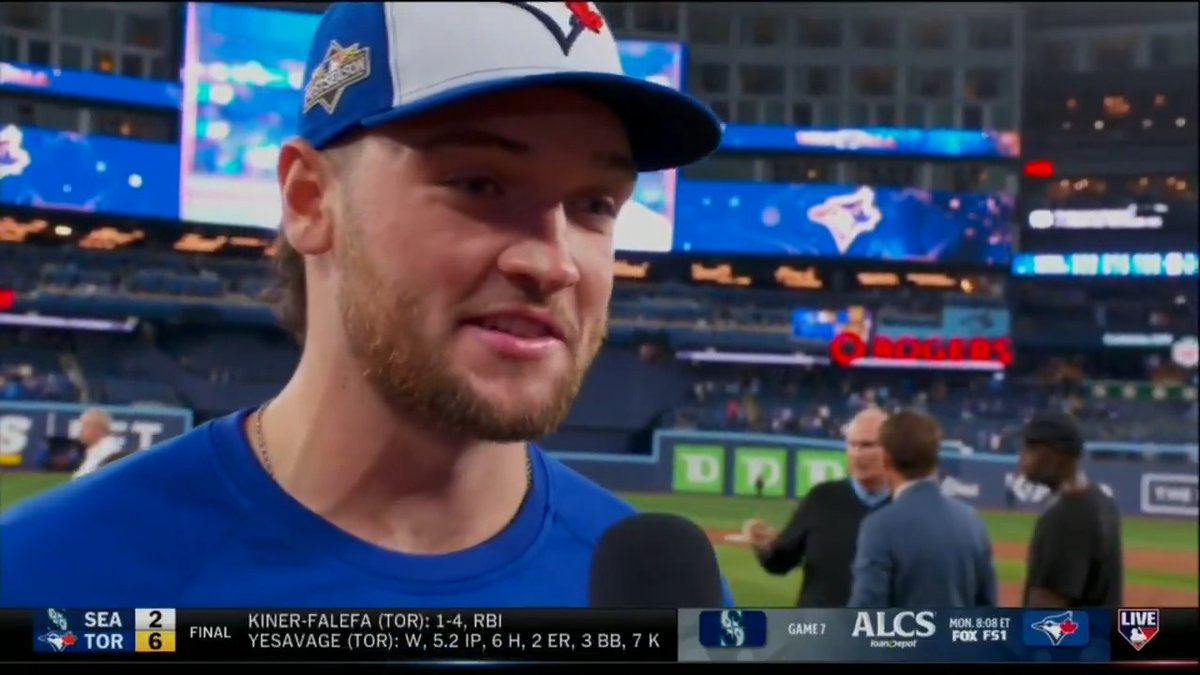 "Being able to get those double plays was huge, just putting faith in my defense and allowing them to take care of business." Trey Yesavage spoke with Jon Morosi after his clutch Game 6 outing for the Toronto Blue Jays!