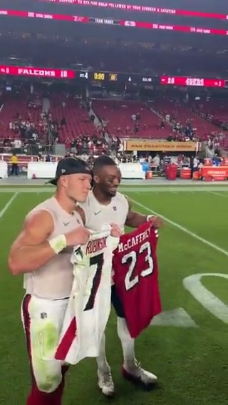 Pleasure to watch these two share the field. Christian McCaffrey Bijan Robinson