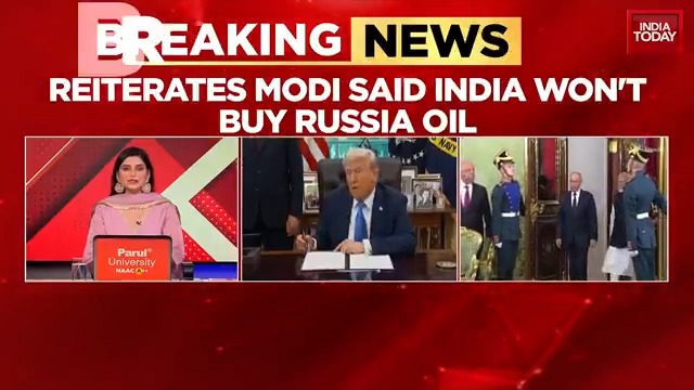 US President Donald Trump warns India of massive tariffs over Russian oil buy. #India #UnitedStates #ITVideo
