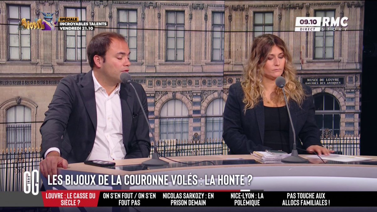 😔 Braquage du Louvre : la honte ? 🗣️ Olivier Truchot : "C'est plus difficile de voler des lames de rasoir dans un Franprix que d'aller voler les bijoux de la couronne." #GGRMC