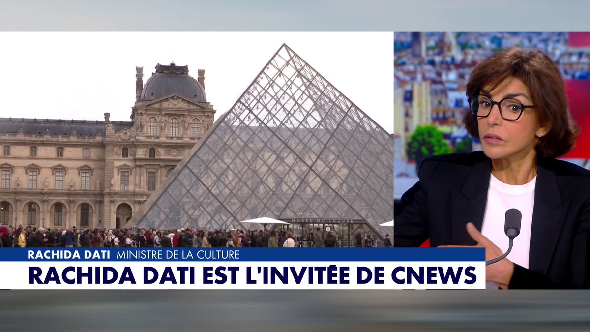 «Le musée du Louvre, quand il est conçu, il n'est pas conçu pour accueillir 10 millions de visiteurs», détaille Rachida Dati, dans #HDPros