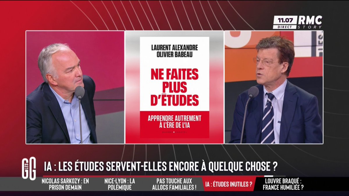 🤯 "Ne faites pas d'études supérieures. Tant que la fac ne s'est pas modernisée, c'est du temps perdu." 🎙️ Docteur Laurent Alexandre : "La plupart des cursus sont inutiles. Un master de sociologie c'est une tache, il faut l'effacer de son CV." #GGRMC
