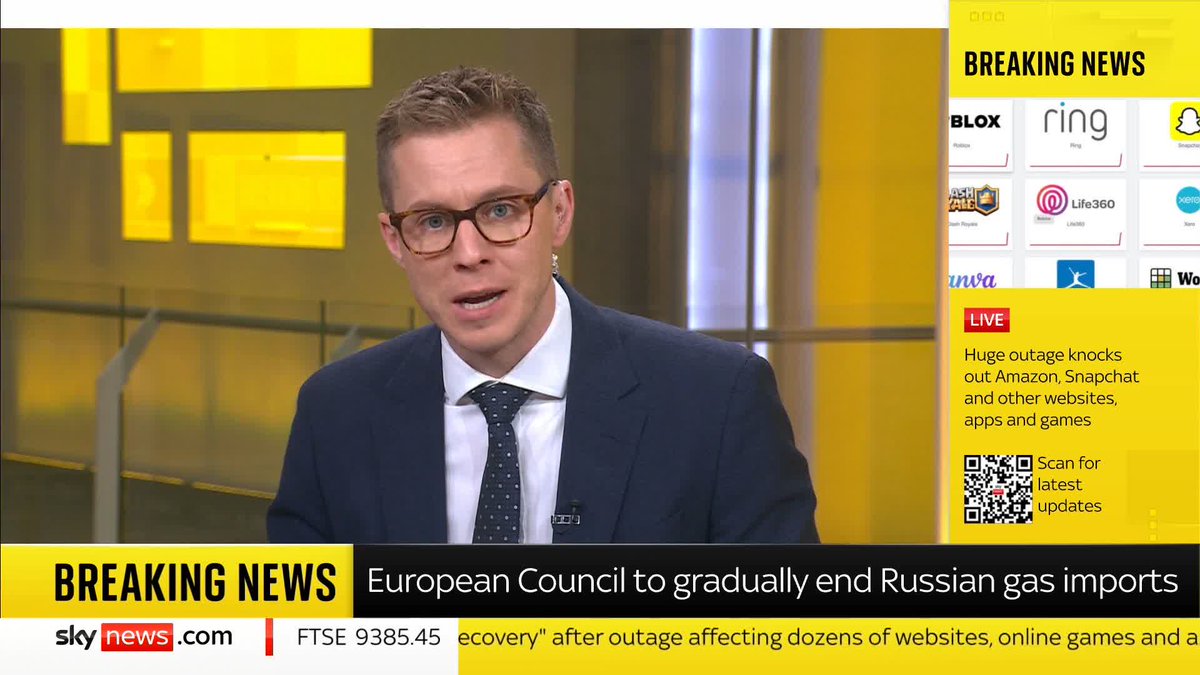 BREAKING: The European Council has agreed to end Russian gas imports with a full ban by 2028. Russia was still the fourth biggest supplier of natural gas to the EU in the second quarter of 2025. Sky's Gareth Barlow reports. 📺 Sky 501 and YouTube