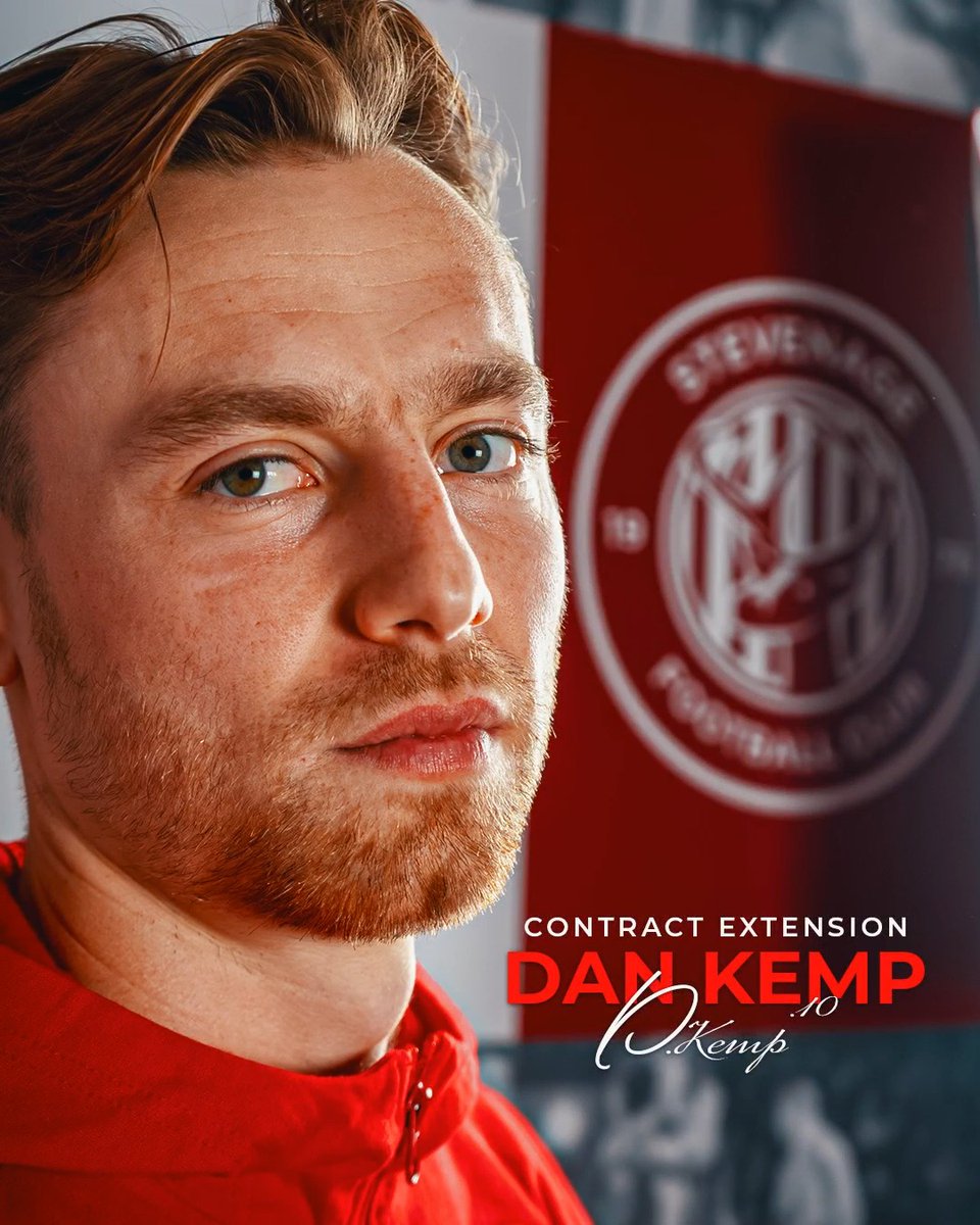 #StevenageFC have agreed a new &amp; improved contract with Dan Kemp that runs until June 2028. 📝