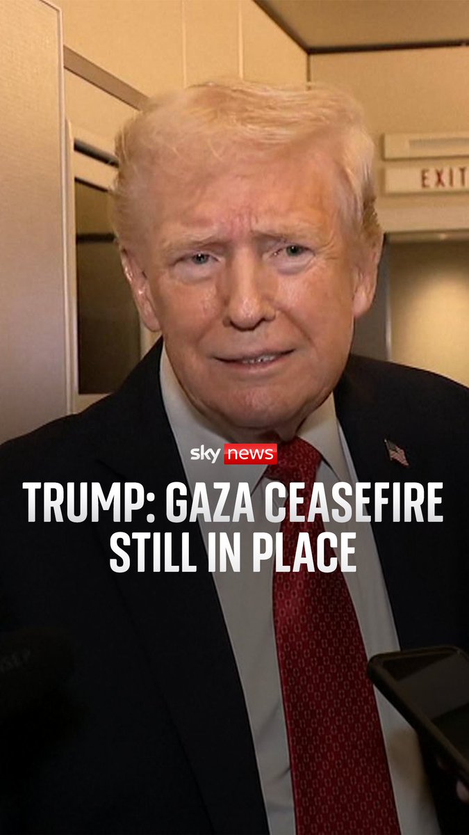Donald Trump has insisted that the ceasefire in Gaza between Israel and Hamas is still in effect, despite Sunday's deadly strikes.