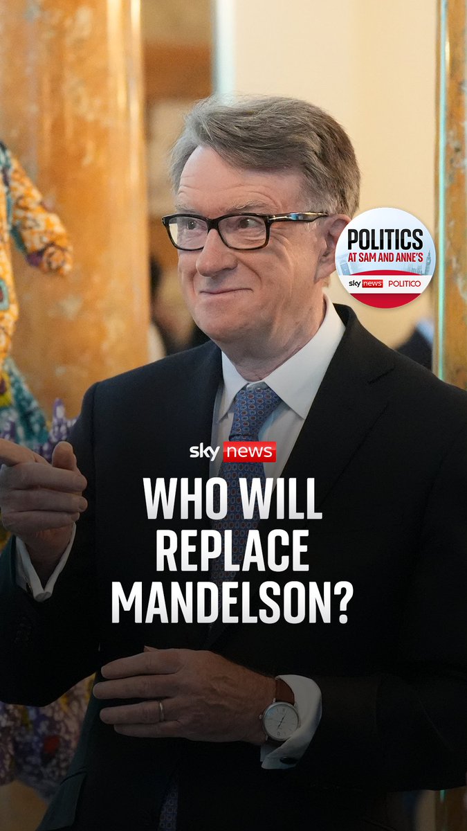 Anne has the latest gossip on the race to replace Peter Mandelson as the UK’s ambassador to the US as the job advert goes live. Find out who the frontrunners are with Sam Coates Sky and @AnneMcElvoy 🎧 Click the link to listen now