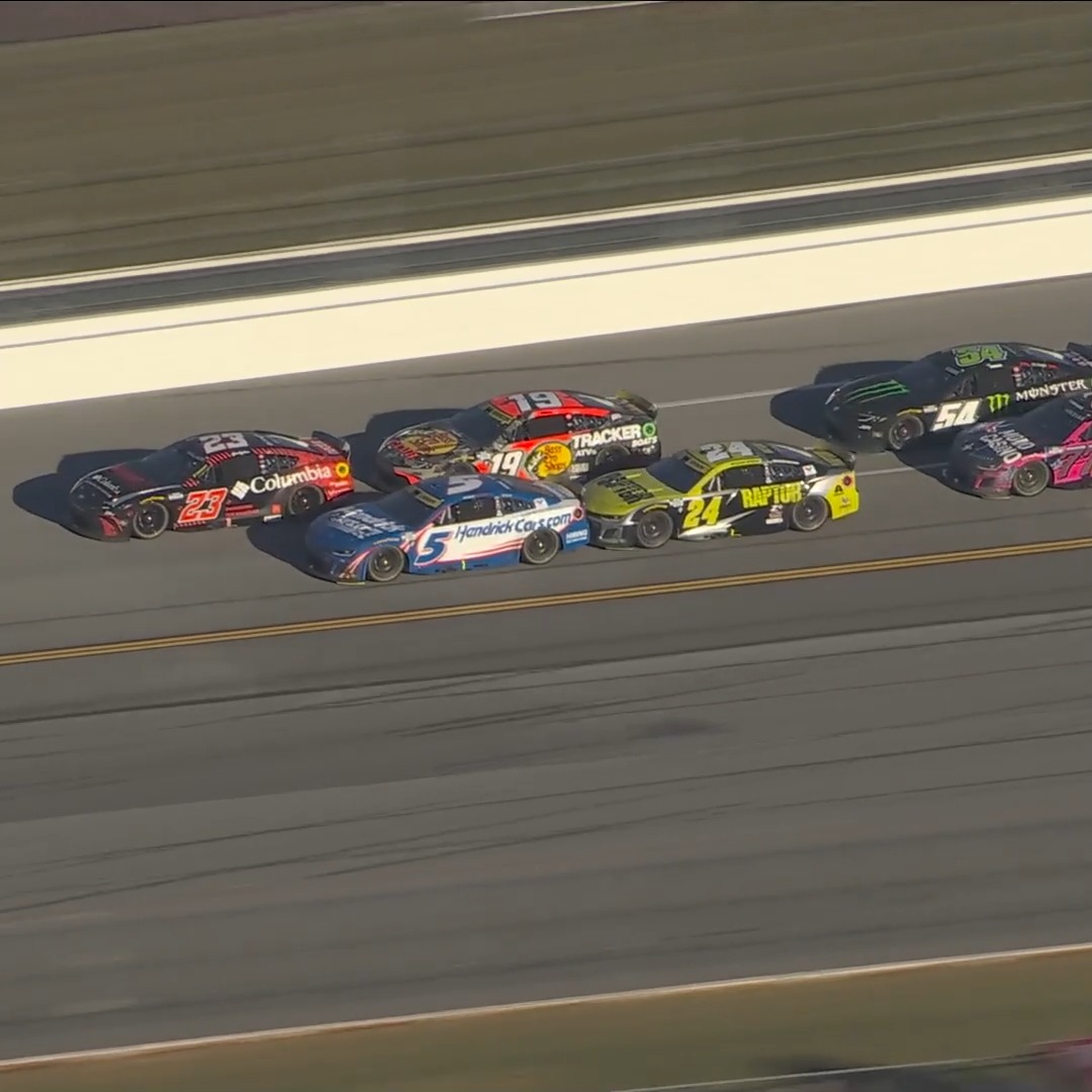 Drama at Talladega Superspeedway on the final lap. Sounds about right. 😏