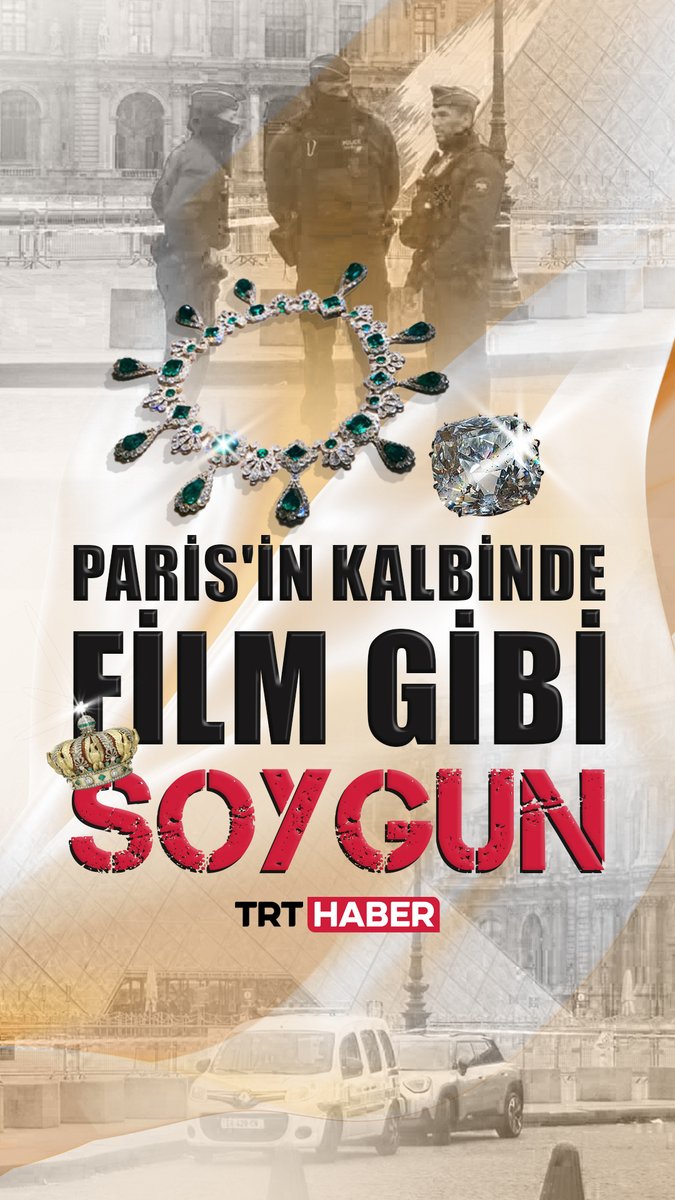 Louvre Müzesi'nde filmleri aratmayan soygun… 💎Maskeli hırsızlar 7 dakika içinde binlerce elmas ve değerli taşlarla süslenmiş 8 değerli parçayı çaldı. İşte soygunun detayları.👇🏻