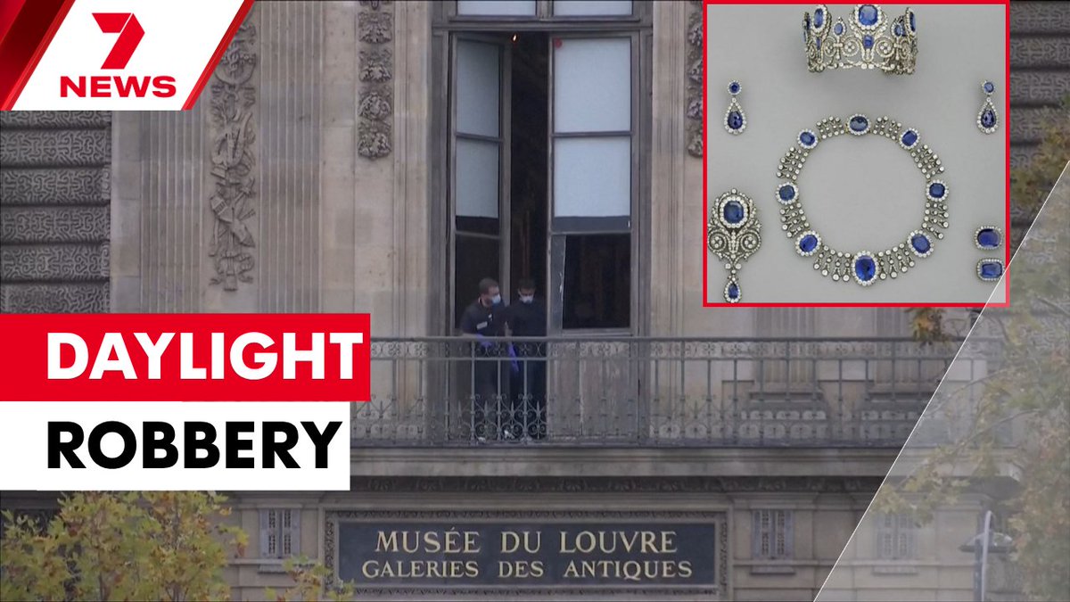 New footage shows thieves using chainsaws to execute robbery at The Louvre in Paris. A manhunt is now underway.