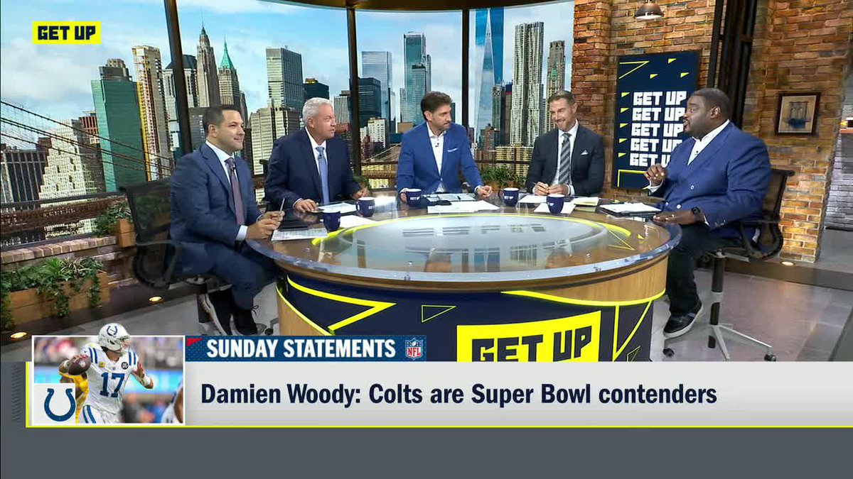 .Damien Woody believes the Colts are a Super Bowl contender 👀 "This Indianapolis Colts team? They are for real folks. Take them very seriously."
