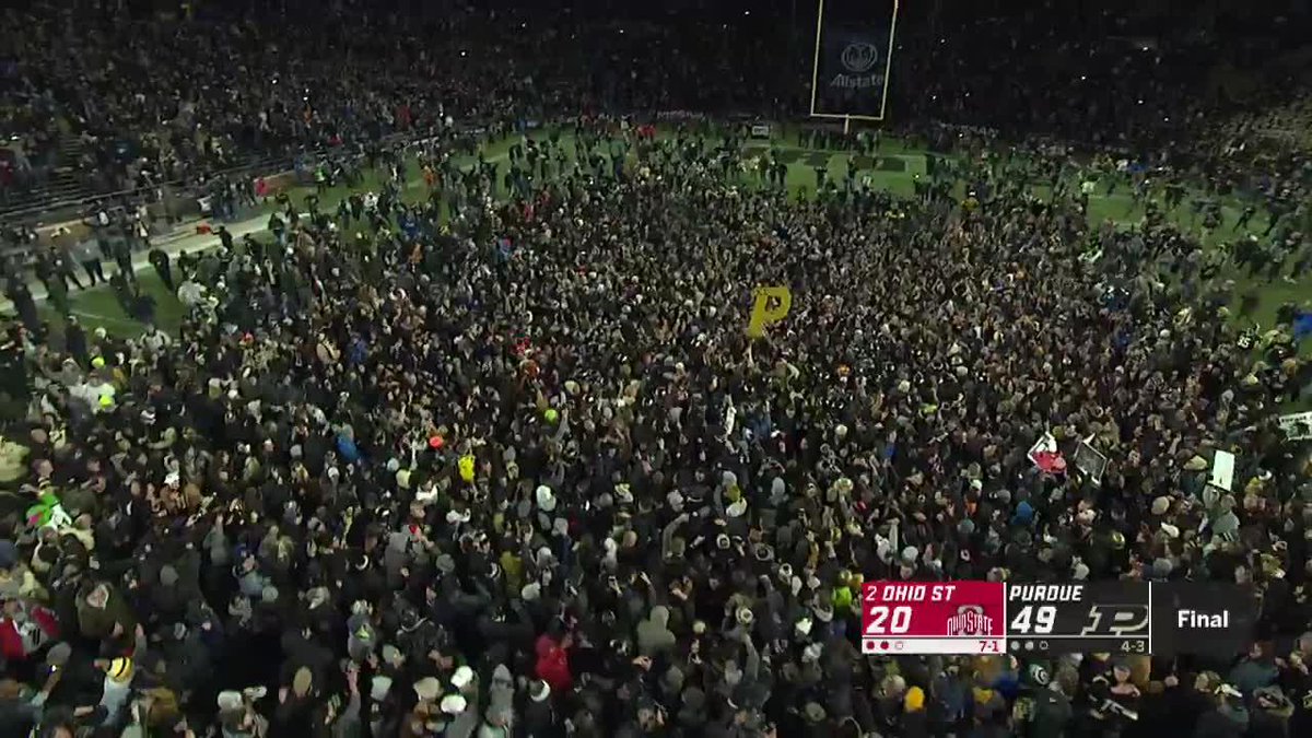 This is a night Purdue Sports fans will never forget. #OTD in 2018, Purdue Football stunned No. 2 Ohio State, 49-20 🙌