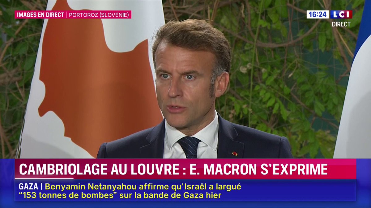 🗣️ "Sur Nicolas Sarkozy, j'ai eu des propos publics toujours très clairs sur l'indépendance de l'autorité judiciaire, mais il était normal que sur le plan humain je reçoive un de mes prédécesseurs dans ce contexte." 🔴 Emmanuel Macron s'exprime depuis la Slovénie