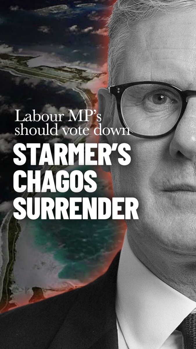 🚨 Tonight, Starmer’s reckless Chagos deal returns to Parliament. It will cost nearly £50 billion and weakens our national security. It opens up further opportunities for the Chinese state to spy on our country. Crazy. Let’s spend the money on defending Britain instead.