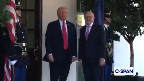 President Trump welcomes Australian Prime Minister Anthony Albanese (Anthony Albanese) to the White House.