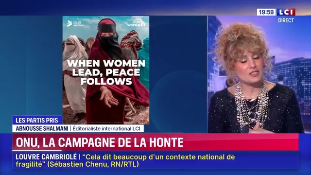 đą : « ONU, la campagne de la honte » le parti pris #international dâAbnousse Shalmani Abnousse Shalmani #24hPujadas #LCI #La15 —ïž