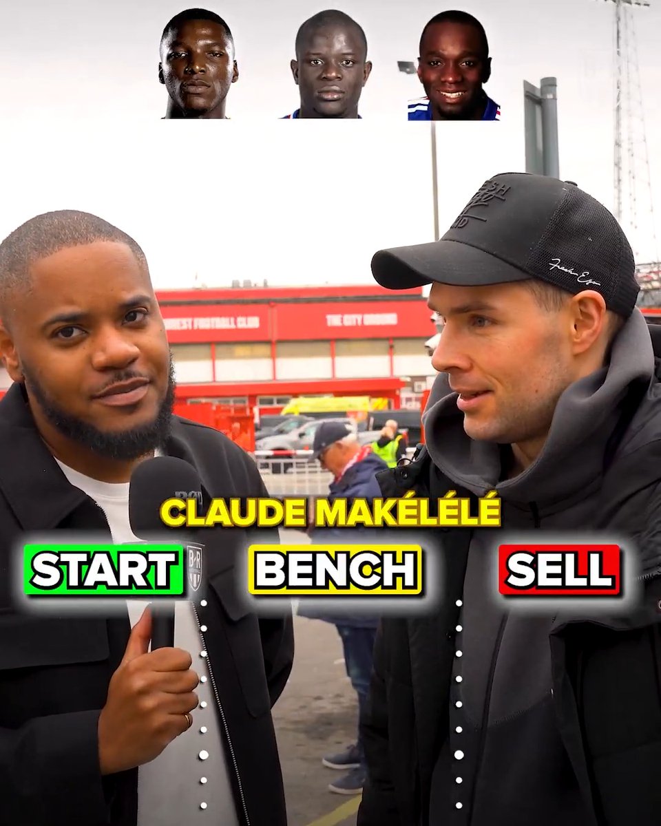 Asking Chelsea fans to start/bench/sell between Claude Makélélé, N'Golo Kanté and Moisés Caicedo 🤔 (w/ Miles 🫰🏾🇬🇭)