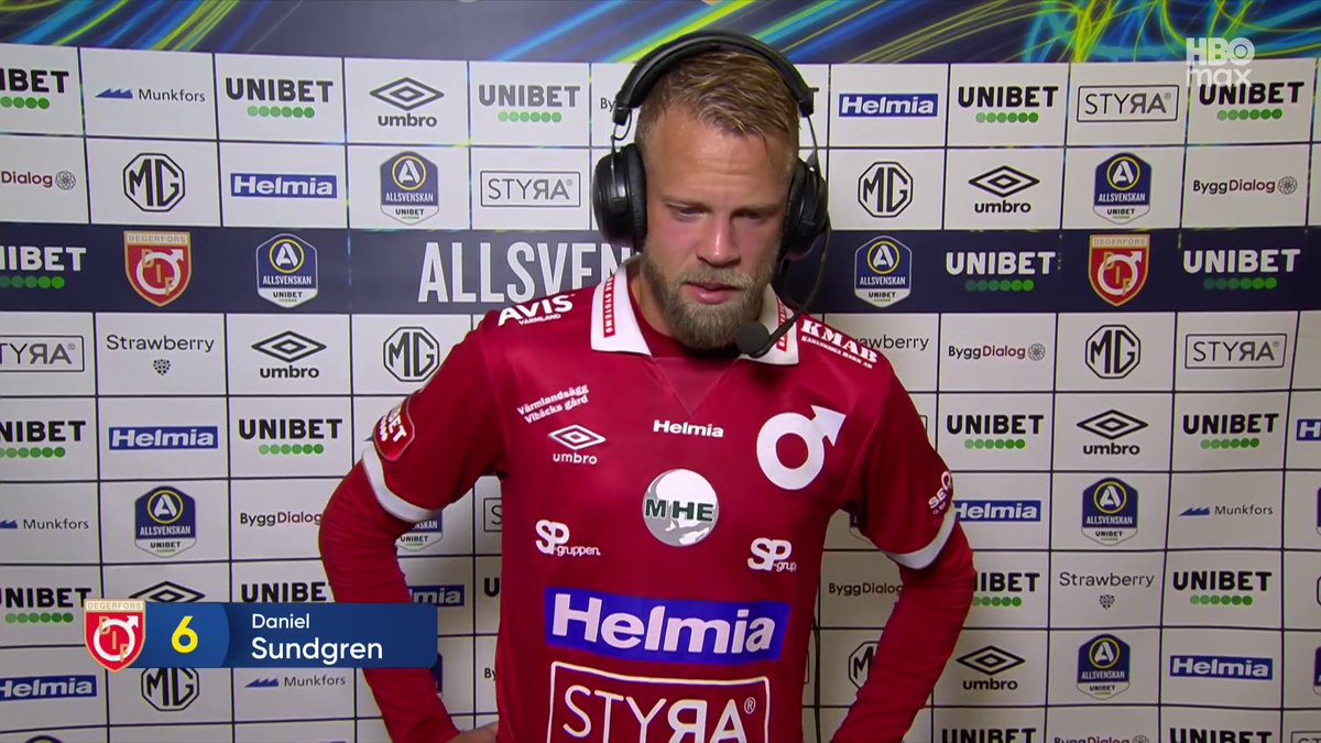 "Inget är över, det är tre matcher kvar och vi ska ta nio poäng i dem. Vi tar en match i taget" 💬 Daniel Sundgren efter förlusten mot Halmstad och jakten på kvalplatsen. 📲 Se höjdpunkter från Allsvenskan på HBO Max