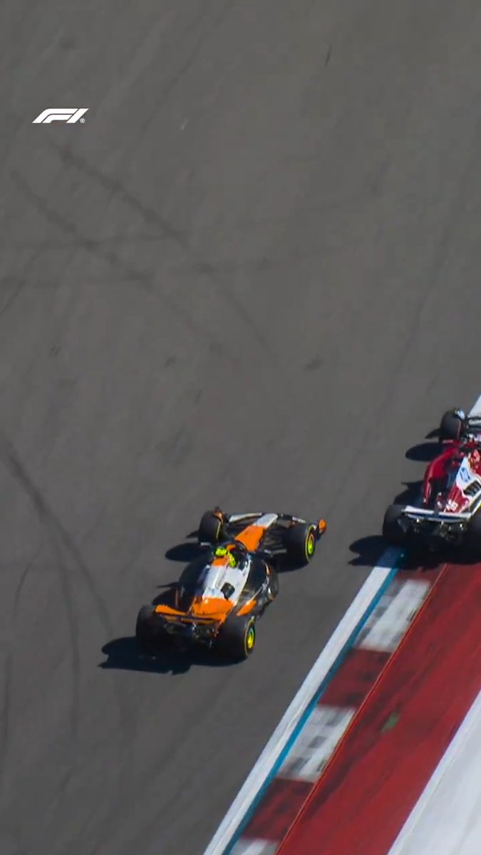 Sit back, relax and enjoy switchback after switchback from Lando on Charles... all from the heli! 🚁👀 #F1 #USGP