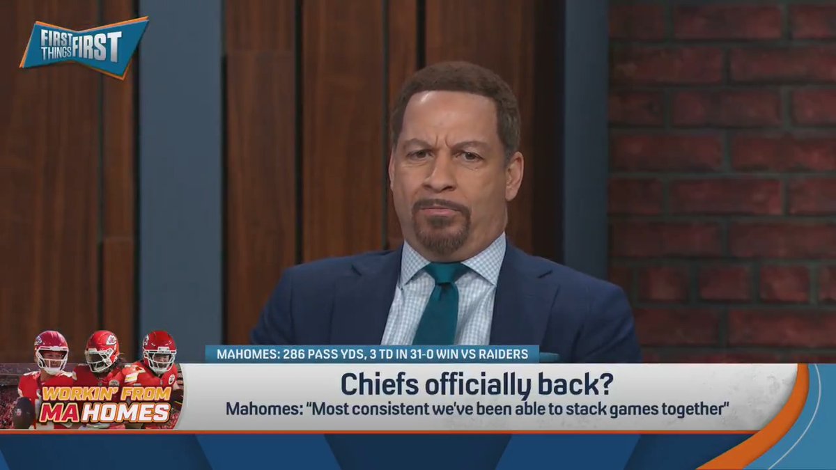 “No one, right now, looks like they can challenge the Chiefs in the AFC… They’re beyond back.” Chris Broussard explains:
