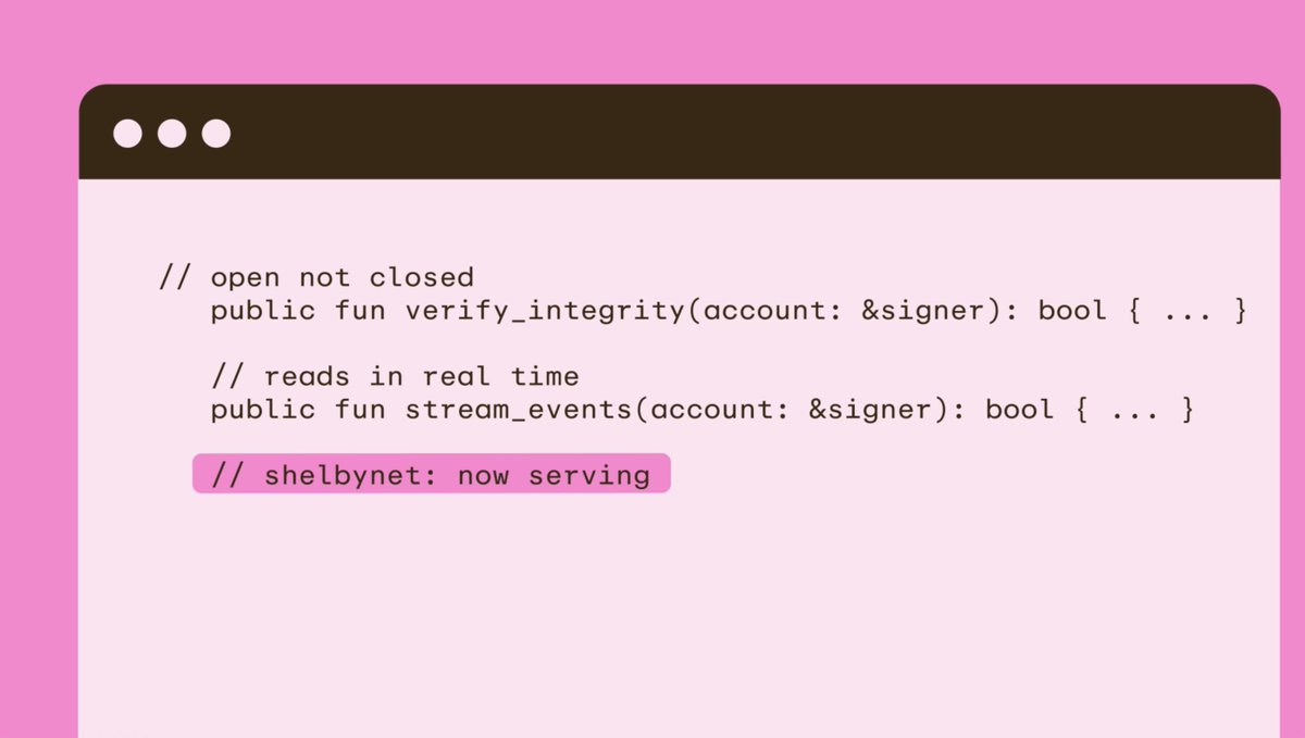 The network built to serve is now serving. Shelby Devnet is live. Start testing with the CLI or SDK.