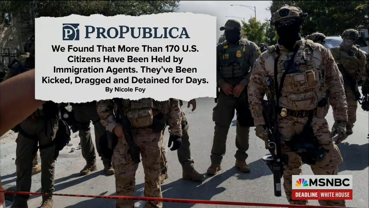 Host: Stunning new reporting finds that at least 170 US citizens have been caught up in Trump's campaign of mass deportation. Americans have been dragged, tackled, beaten, tased and shot by immigration agents. They've been held outside in the rain while in their underwear. At least 3 citizens were pregnant when agents detained them. Among the citizens detained are nearly 20 children, including 2 who have cancer.