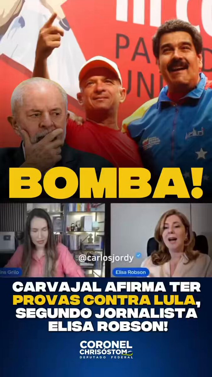 Bomba! Jornalista Elisa Robson comenta que Hugo “El Pollo” Carvajal, ex-chefe da inteligência da Venezuela nos governos Hugo Chaves e Nikolas Maduro, tem provas contra Lula da Silva!