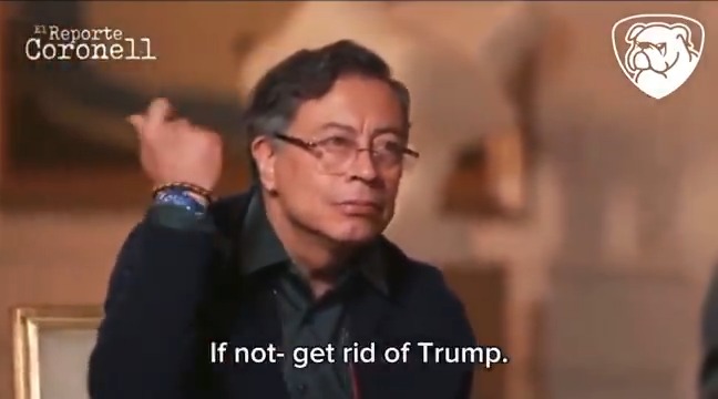 JUST IN: Colombia's President Petro wraps his Univision interview by saying that if Donald J. Trump won't change, the solution is to "get rid of Trump"