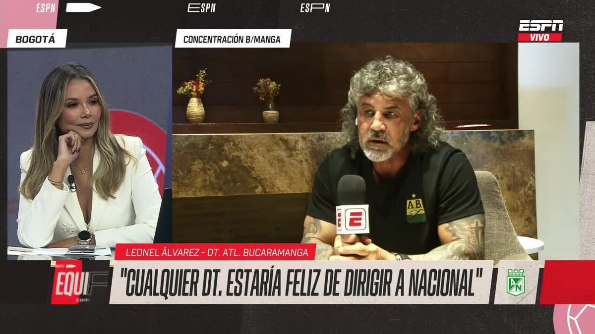 🚨 “No había tenido tanta cercanía con el presidente de Nacional como hoy. Me ha invitado a varios lugares. Hemos tenido diálogos y han querido contar conmigo. Hoy estoy con Atlético Bucaramanga y tengo contrato largo”: Leonel Álvarez en ESPN Colombia