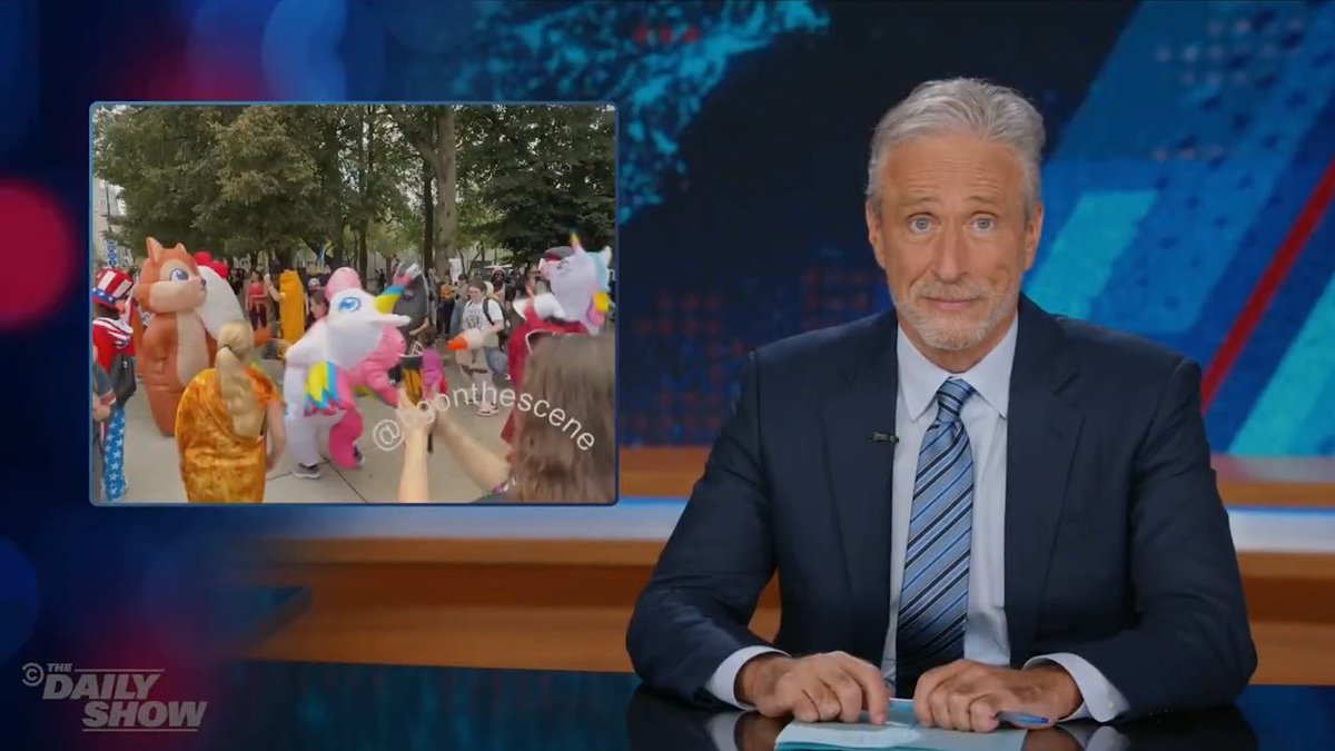 Jon Stewart on the "No Kings" protests that didn’t live up to Fox News’s hard-core violent Marxist expectations