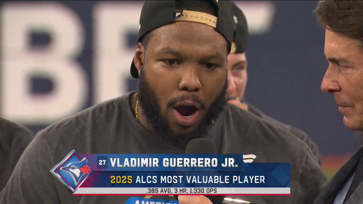Vladimir Guerrero Jr.'s full interview after being named #ALCS MVP 💪