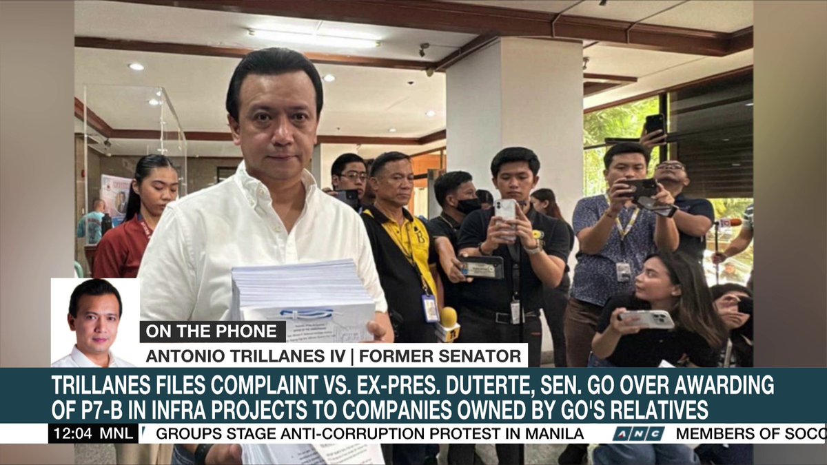 Former senator Antonio Trillanes IV said he first discovered alleged irregularities in the company owned by Senator Bong Go's relatives in 2018 but failed to pursue the case due to the influence of previous administration's allies. #DatelinePhilippines.