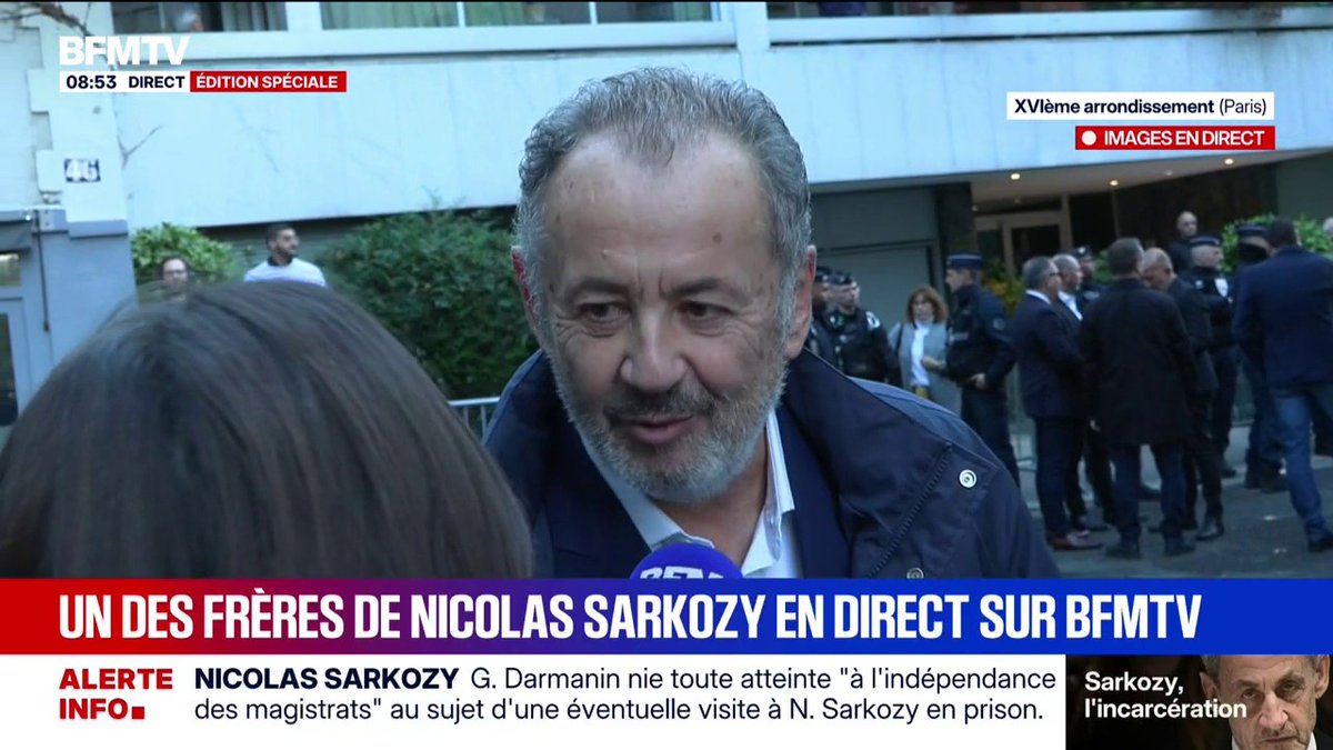 Incarcération de Nicolas Sarkozy: "Je suis fier qu'il aille en prison la tête haute", réagit son frère Guillaume Sarkozy