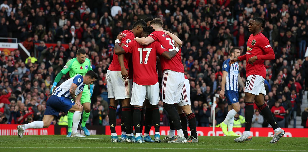 A dominant win over Brighton in 2019 with goals from Andreas Pereira, Scott McTominay, and Marcus Rashford ๐