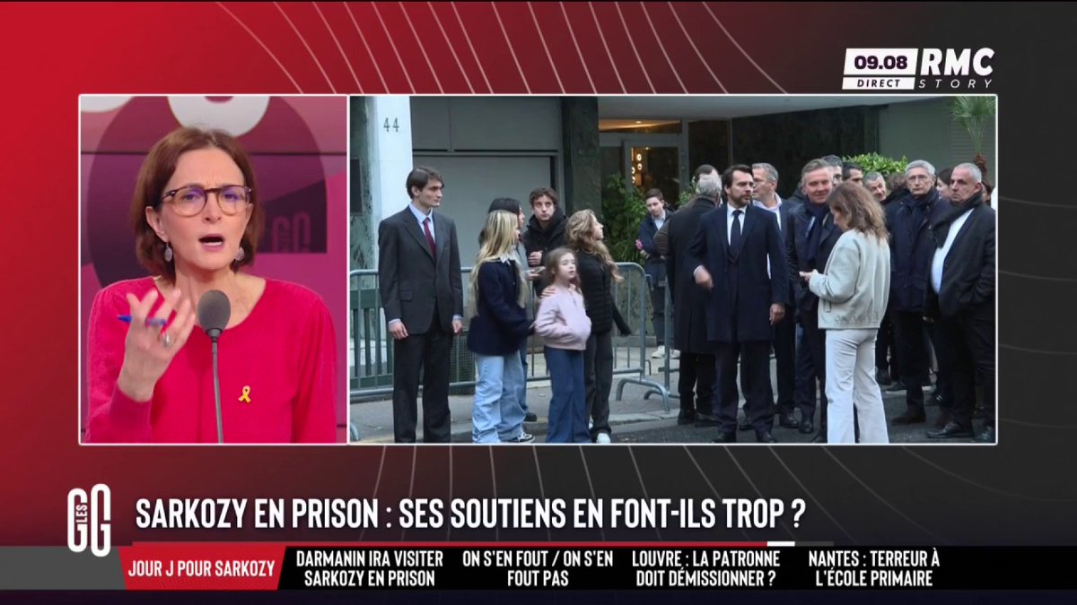 ⛓️ Sarkozy en prison : "C'est le signe de la déliquescence de l'État de droit." 🗣️ Barbara Lefebvre : "C'est historique d'enferme quelqu'un qui est encore présumé innocent." #GGRMC
