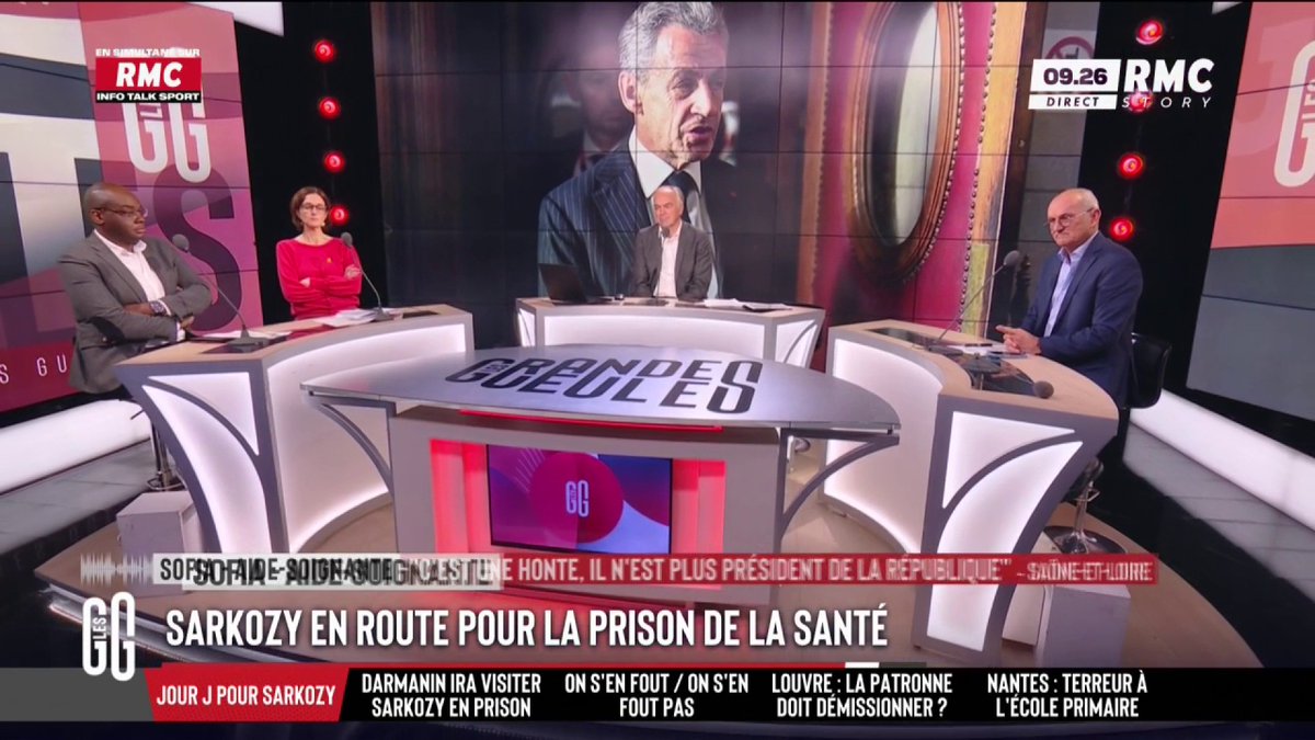 😡 "Monsieur Sarkozy : c'est une honte pour la France." 🗣️ Le gros coup de gueule Sofia, au 3216 : "C'est un justiciable comme les autres. C'est honteux tout ce bruit pour Monsieur Sarkozy. Il va aller dans une prison refaite." #GGRMC