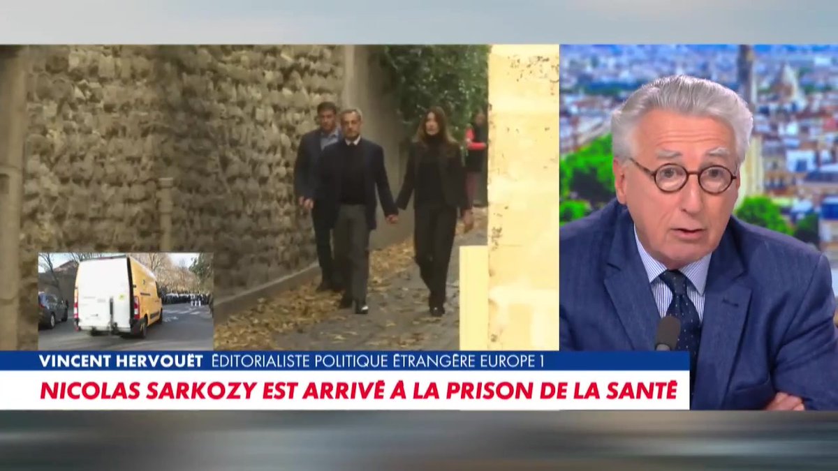 « Cette entrée triomphale d’un ancien président, jugé innocent mais qui arrive avec 15 motards avec gyrophare à la prison de la Santé, c’est invraisemblable, on n’a jamais vu ça nulle part ! », estime Vincent Hervouet #HDPros Pascal Praud #Europe1